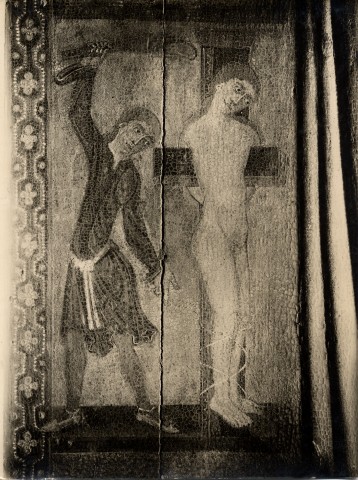 Croci, Felice — Maestro della Croce di San Michele in Foro - sec. XII - Croce di San Michele in Foro: soldato spezza le gambe a Disma — particolare